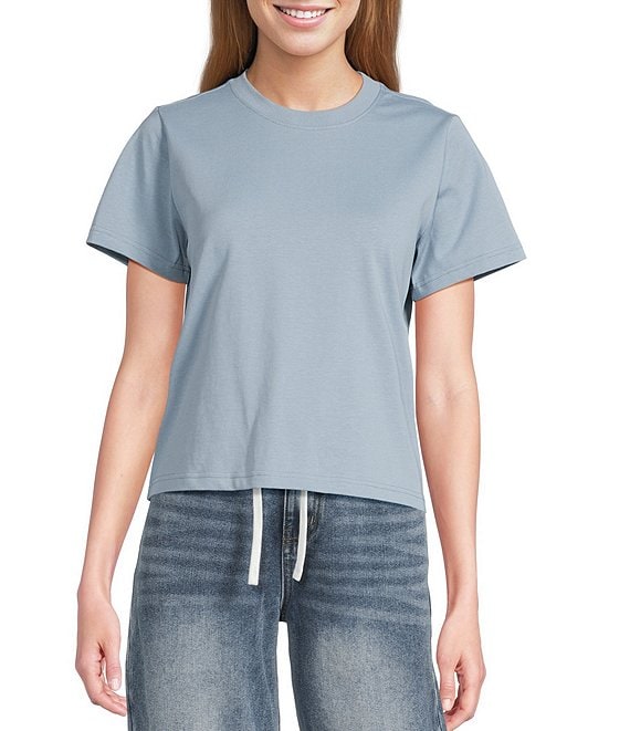 Mod Ref Knit Crew Solid T-Shirt