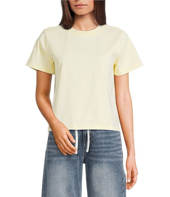 Mod Ref Knit Crew Solid T-Shirt