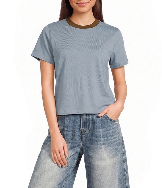 Mod Ref Knit Solid Colorblock T-Shirt