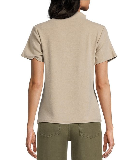 Mod Ref Mock Neck Short Sleeve Top | Dillard's