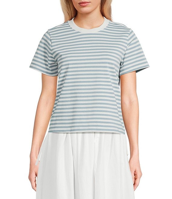 Mod Ref Stripped Knit Crew T-Shirt