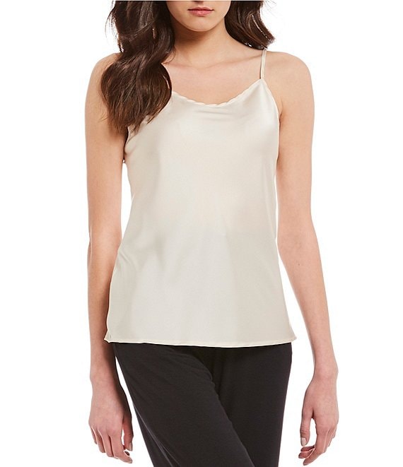 Color:Pearled Ivory - Image 1 - Seamless Satin Matte Camisole