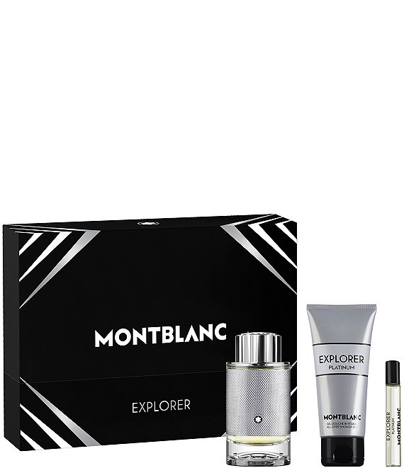 Montblanc Explorer Platinum Eau de Parfum for Men 3-Piece Gift Set ...