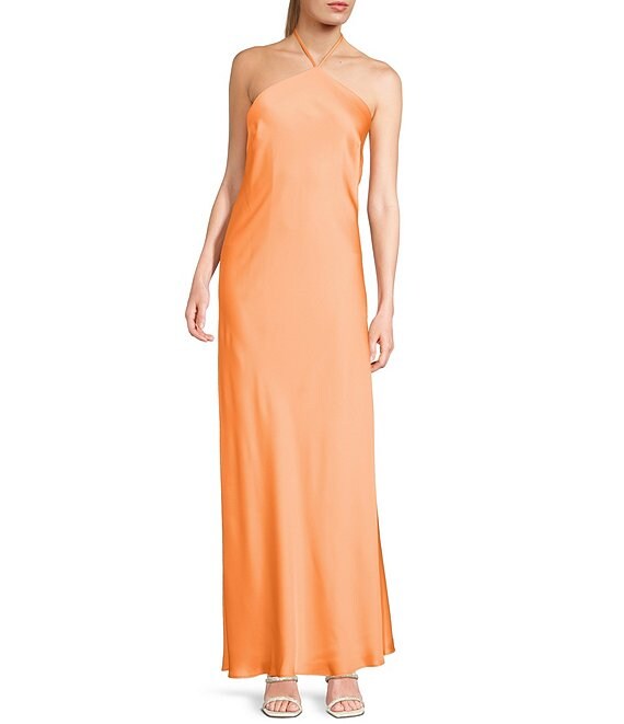 Dillards orange clearance dress