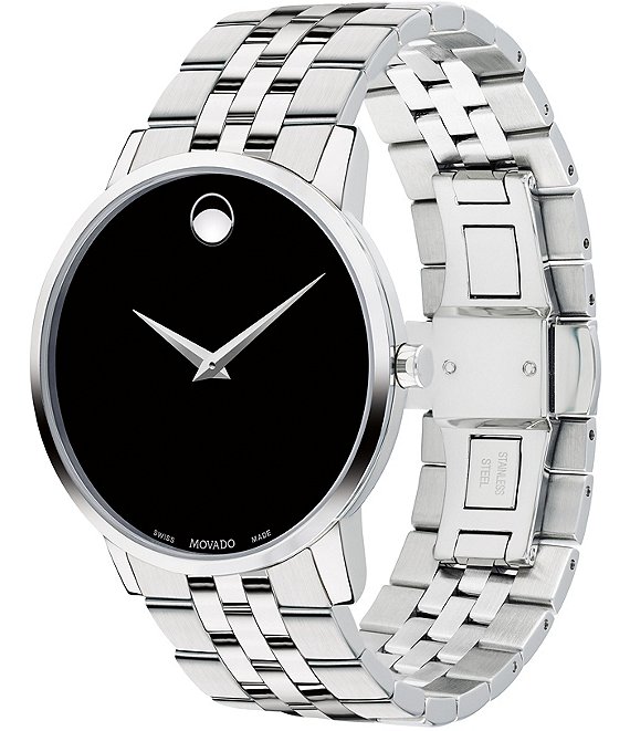 Movado Men's Black Dial Link Bracelet Museum Classic Watch | Dillard's