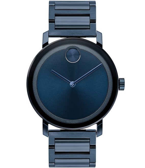 Movado Blue Stainless Steel Evolution Swiss Quartz Watch | Dillard's