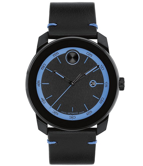 Movado bold hotsell blue leather strap