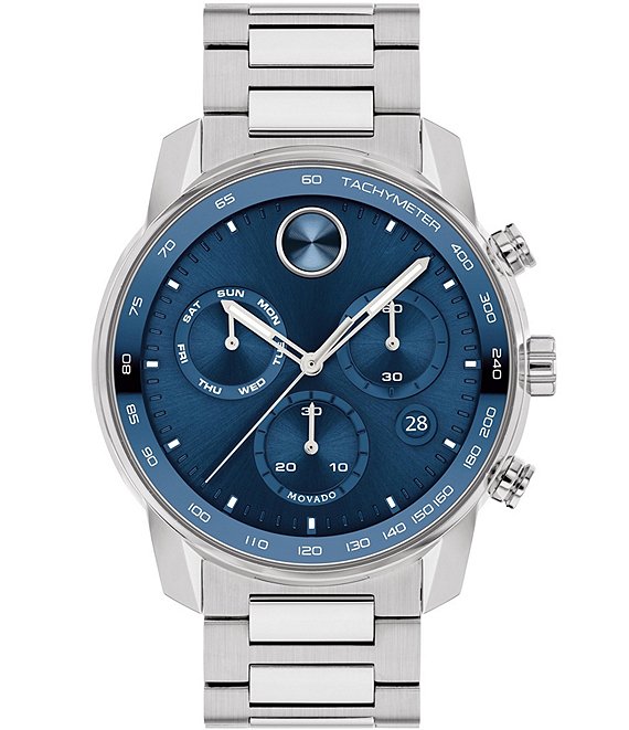 Movado Bold Men's Verso Chronograph Stainless Steel Bracelet Watch