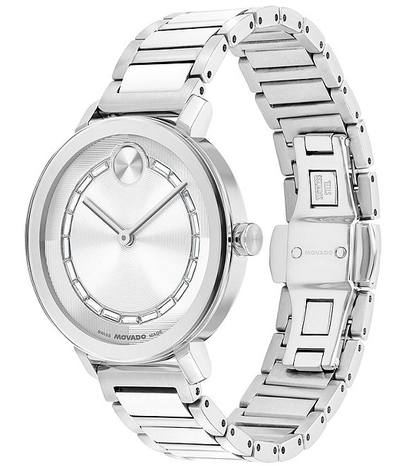 BRAND NEW Movado Women’s Silver Watch Movado Sapphire 28mm Silver Mirror Dial Women main image 4