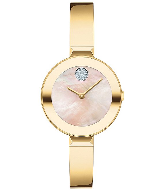 Movado watch bold online gold