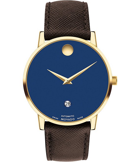 Movado watch outlet mens blue face