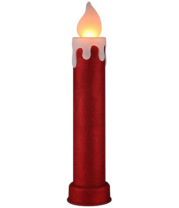 Mr. Christmas Red Glittery Blow Mold Candle, 36#double;