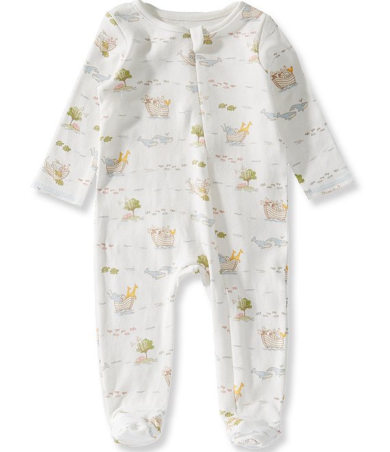 Mud Pie Baby Allover Print Noah's Ark Zip Footed Sleeper