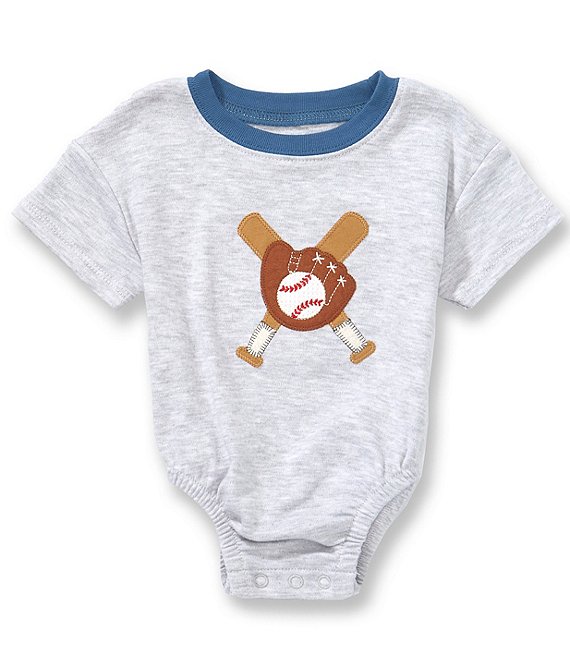 Mud Pie Baby Boys Short Sleeve Baseball Tee Bodysuit