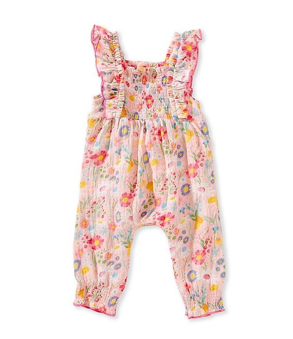 Mud Pie Baby Girls 3-12 Months Flutter-Sleeve Easter Floral