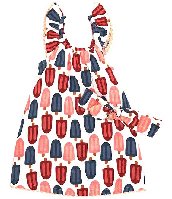 Mud Pie Baby/Little Girls Newborn-5T Popsicle-Printed A-Line Dress