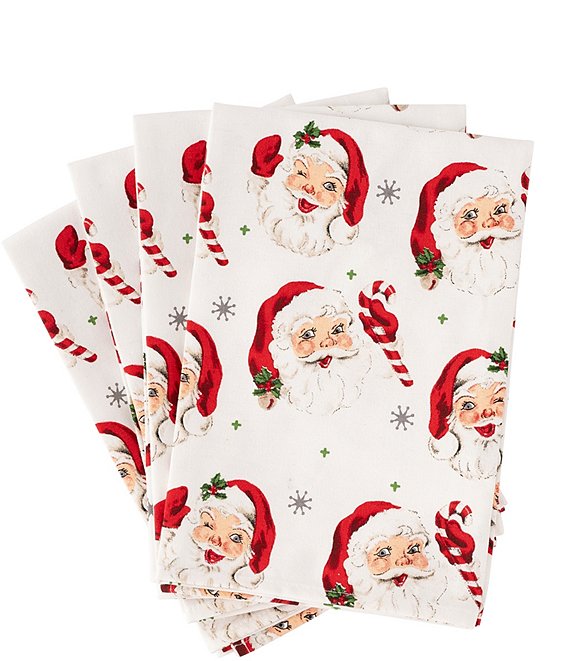 Mud Pie Classic Christmas Collection Vintage Santa Cloth