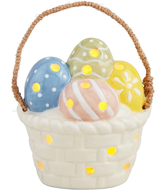 Mud Pie Easter Basket Light-Up Sitter