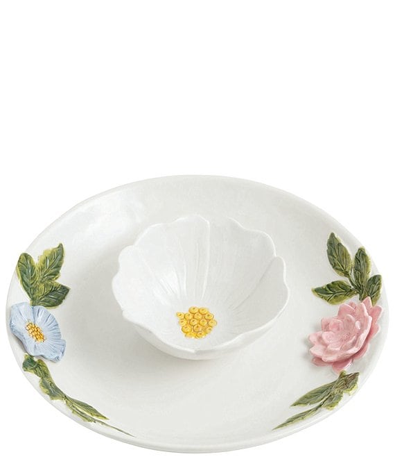 Mud Pie Flower Chip And Dip Set