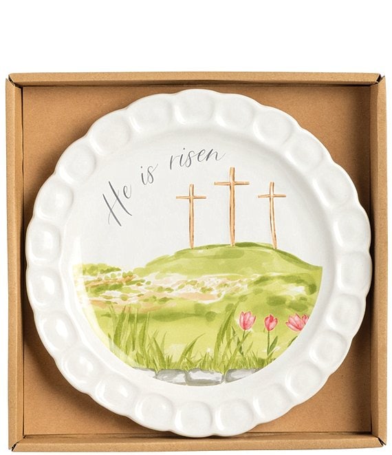 Mud Pie #double;He Is Risen#double; Cross Plate