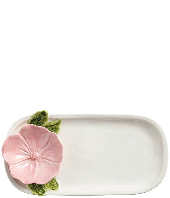 Mud Pie Pink Flower Everything Platter