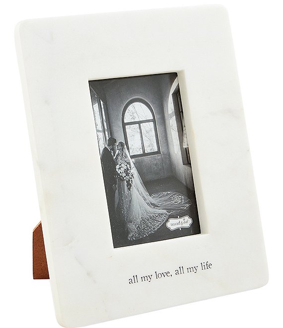 Mud Pie Wedding Collection All My Love Marble Frame, 4x6