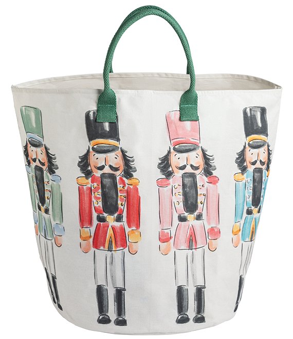 Mud Pie Winter Wonderland Collection Nutcracker Canvas Tote Bag