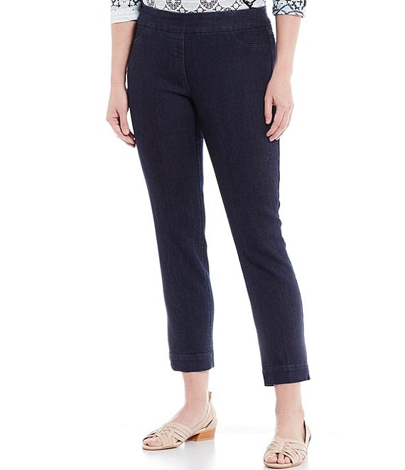 Multiples Petite Size Stretch Twill Pull-On Ankle Pants | Dillard's