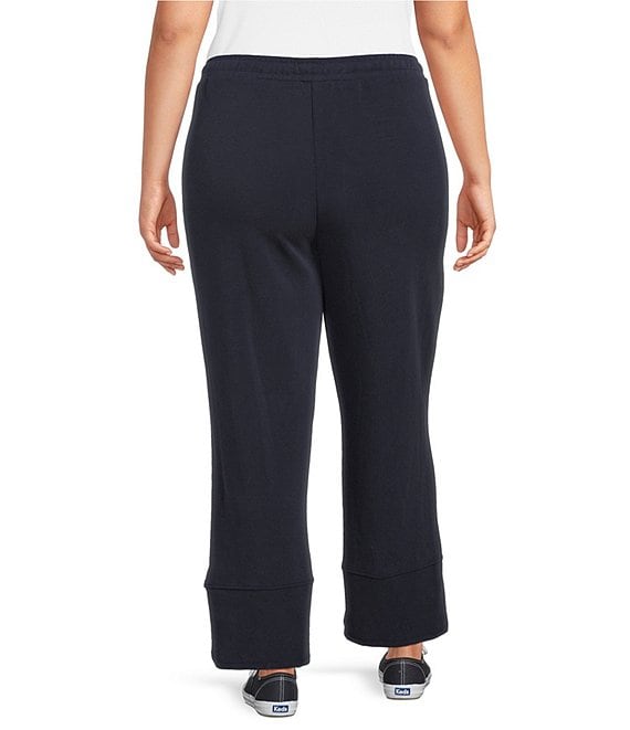 Multiples Plus Size Knit Drawstring Tulip Hem Lantern Pants