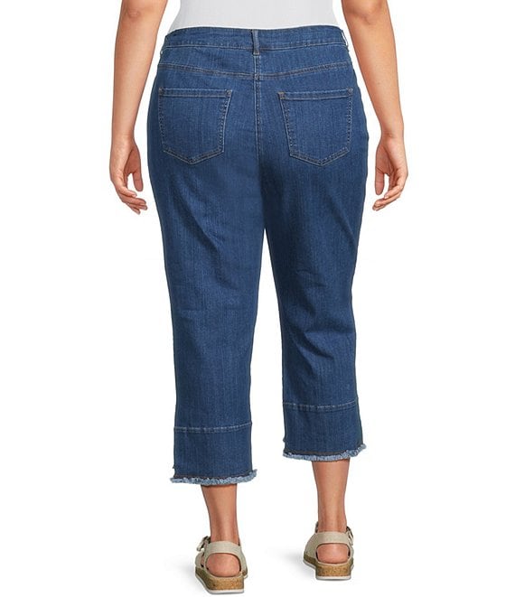 plus size denim dress pants Women'S Plus Size High Waisted Straight Wide Leg Stretch Denim Jean Pants with Pockets