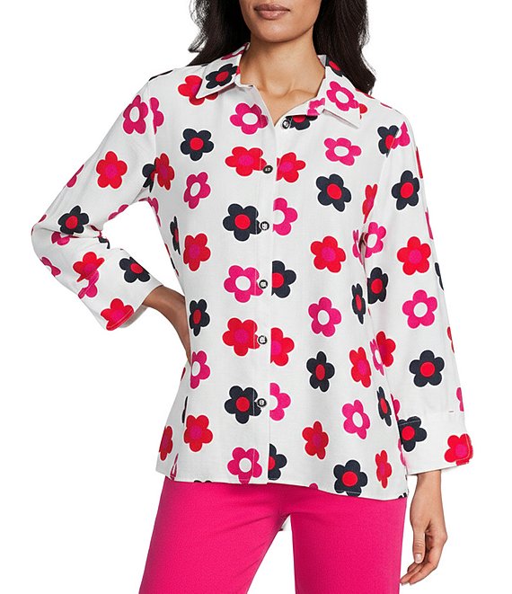 Multiples Solid Garment Dyed Straight Leg Fringe Hem Pull-On Ankle Pants