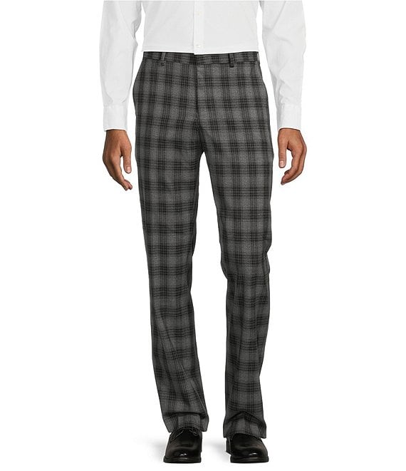 Murano Alex Slim Fit Plaid Flat Front Dress Pants | Dillard's