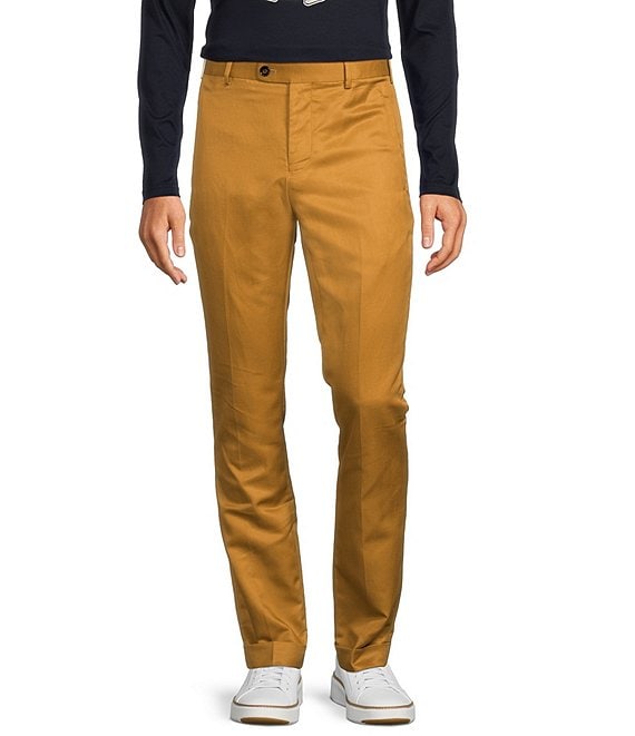 Murano Wardrobe Essentials Evan Extra Slim Fit TekFit Waistband Suit  Separates Flat Front Dress Pants