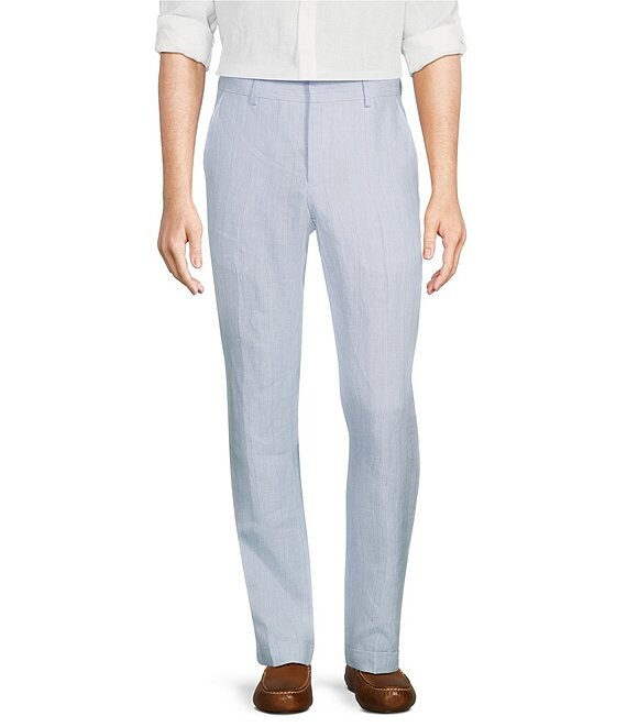 Murano Baird McNutt Linen Alex Slim-Fit Stripe Suit Separates Pants ...