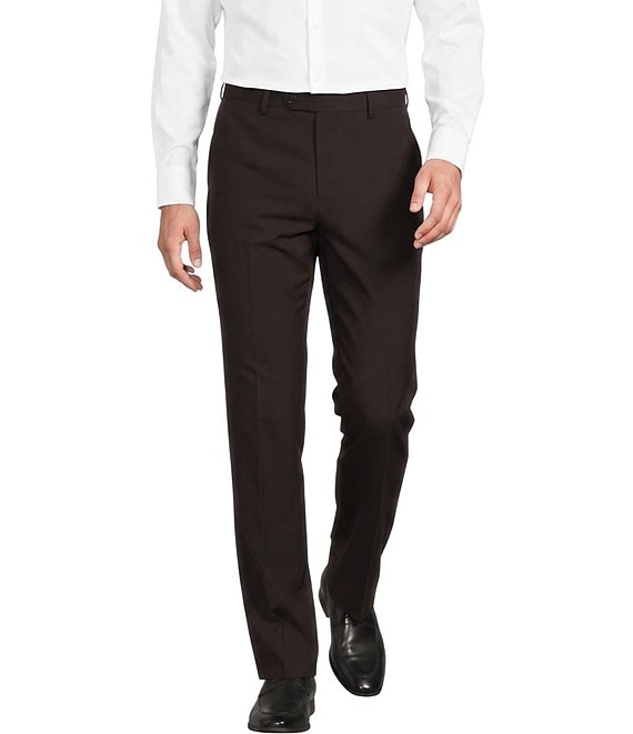 Murano Collezione Alex Slim Fit Performance Bi-Stretch Solid Suit Separates Flat Front Dress Pants