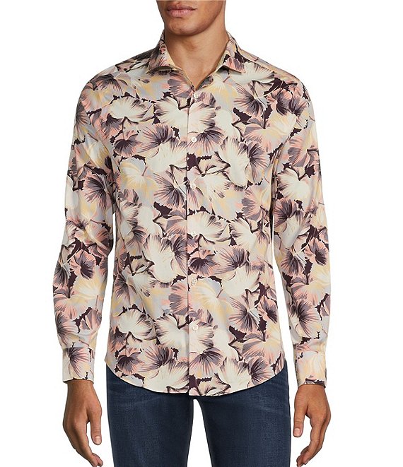 Murano Collezione Slim Fit Floral Print Long Sleeve Woven Shirt | Dillard's