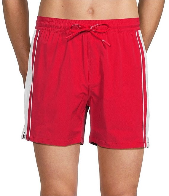 Murano Color Blocked Solid 5#double; Swim Trunks