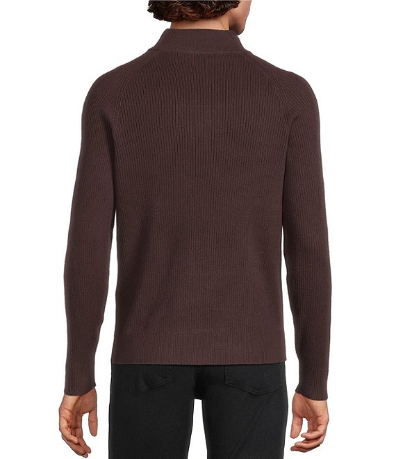 Murano Comfortable Lux Quarter Zip Long Sleeve Ribbed Sweater