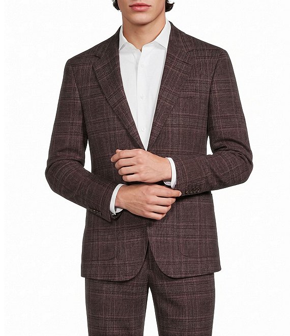 Murano Coordinating Slim Fit Plaid Suit Separates Jacket