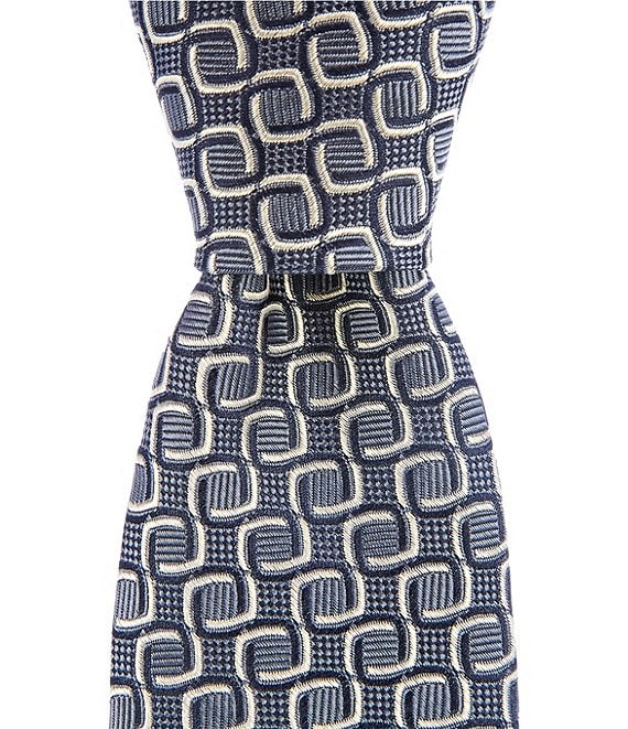 Murano Double Diamond Neat Narrow Silk Blend Tie