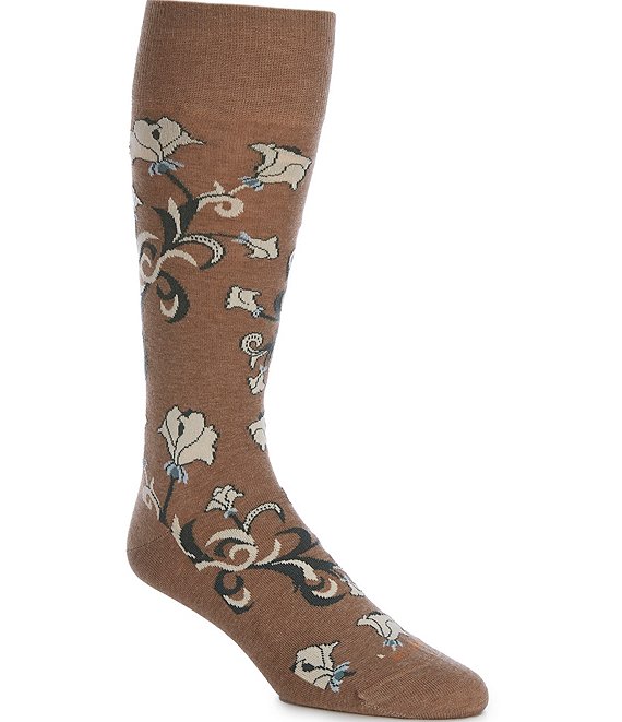 Murano Floral Pattern Crew Length Socks