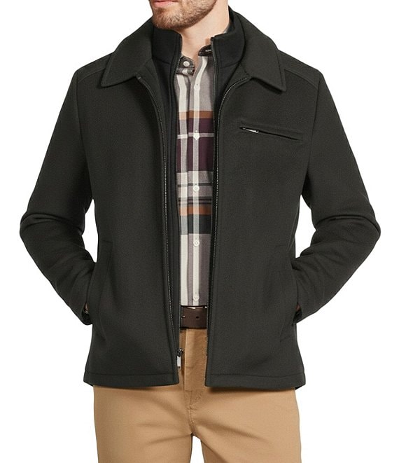Murano Hipster Luxe Wool Cashmere Jacket, Dark Olive - Image 1