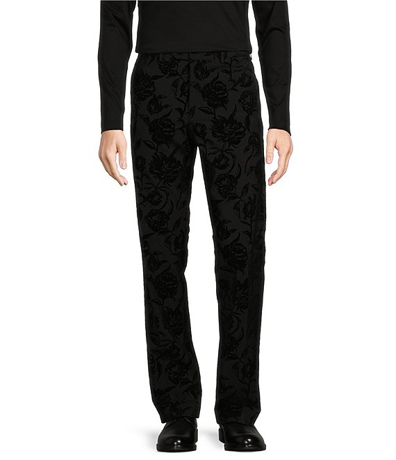 Murano Inflorescence Collection Alex Slim Fit Floral Flocked Suit ...