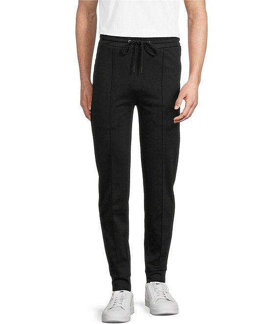 Murano Liquid Luxury Lucas Fit Solid Pintuck Jogger Pants, Black - Image 1