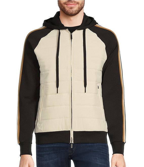Murano Liquid Luxury Slim Fit Color Block Full Zip Hoodie Dillard s