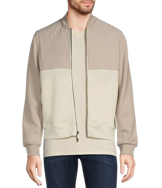 Murano Liquid Luxury Slim Fit Color Block Quilted Full Zip Jacket Dillard s