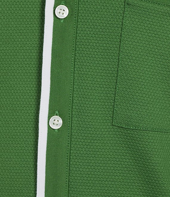 Murano Liquid Luxury Slim Fit Textured Coat Front Short Sleeve