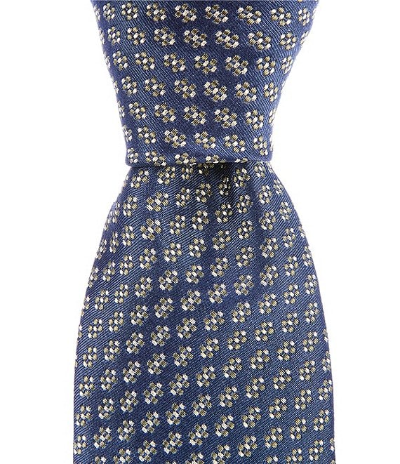 Murano Mini Dot Floral Narrow Silk Blend Tie