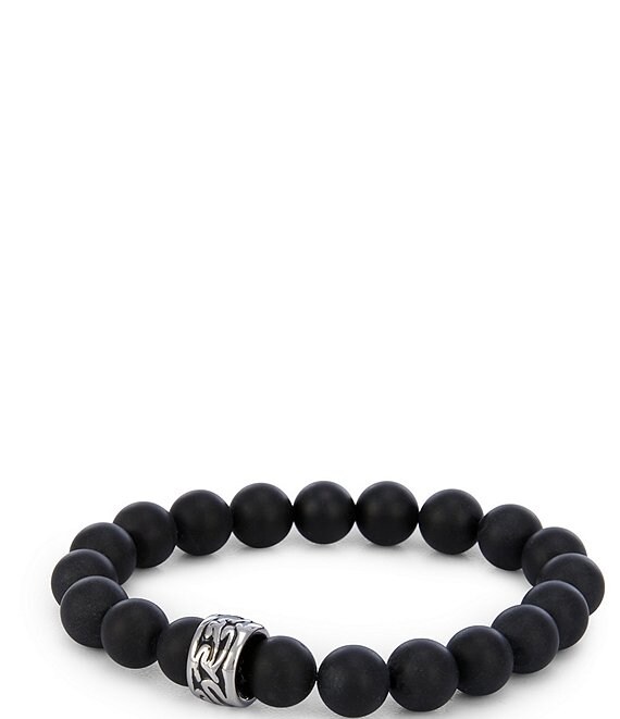 Murano Onyx Bead Bracelet