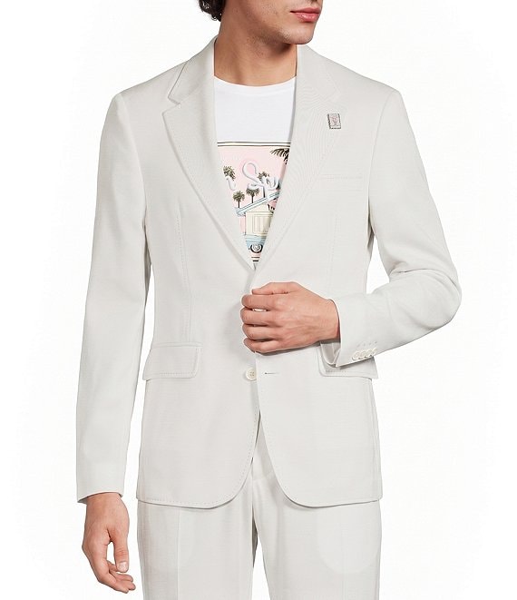 Murano Palm Springs Collection Slim Fit Contrast Stitch Suit Separates Jacket